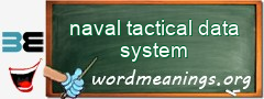WordMeaning blackboard for naval tactical data system